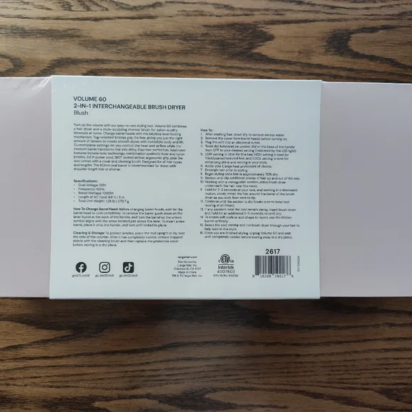 l'ange Volume 60 2-In-1 Interchangeable Brush Dryer New Sealed Box - Picture 4 of 4